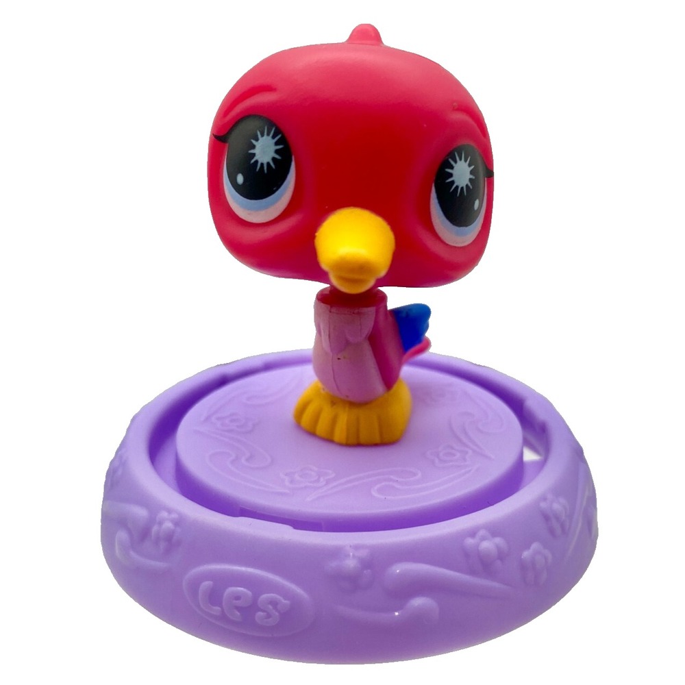 2009 Littlest Pet Shop LPS Pink Bird Bobblehead McDonald's Toy‎